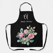 Blush Roze Rozen Monogram Schort (Voorkant)