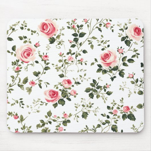 blush roze rozen muismat (Voorkant)