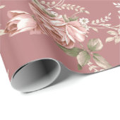 Blush roze rozen-oude Roos achtergrond Cadeaupapier (Rol Hoek)