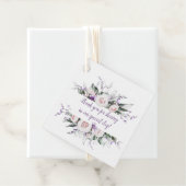 Blush roze rozen Paarse wilde bloemen Lijst bruilo Bedankjes Labels (In situ)