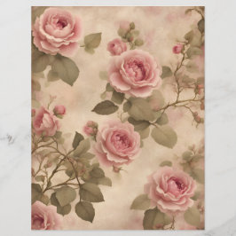Blush roze rozen plakboek papier