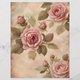 Blush roze rozen plakboek papier