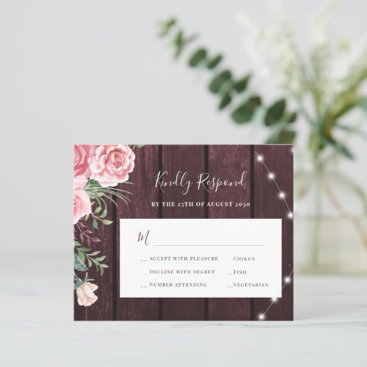 Blush roze rozen rustige bruiloft met gebrande bog (Staand voorkant)