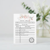 Blush roze rozen Sage Green Leaves Hummingbird Briefkaart (Staand voorkant)