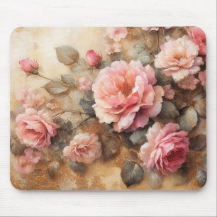 Blush roze rozen schilderij muismat