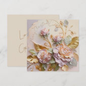 Blush roze rozen sculptuur (Voorkant / Achterkant)