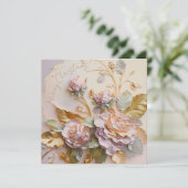 Blush roze rozen sculptuur (Staand voorkant)