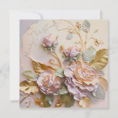 Blush roze rozen sculptuur (Voorkant)