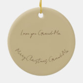 Blush roze rozen sculptuur keramisch ornament (Achterkant)