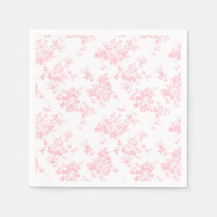 Blush roze  rozen sierlijke bloemen servetten