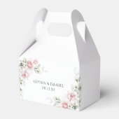 Blush Roze Rozen Trouwceremonie Favor Box Bedankdoosjes (Voorkant Zijde)