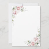 Blush Roze Rozen Trouwceremonie Uitnodiging (Achterkant)