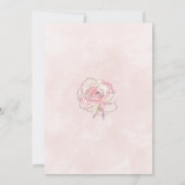 Blush roze rozen tuinbouwpartij kaart (Achterkant)