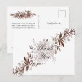 Blush roze rozen vegen dank u kaart (Voorkant / Achterkant)
