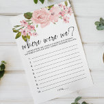 Blush roze rozen vlam waar we waren flyer<br><div class="desc">Waar waren we vrijgezellenfeest? Zachte waterverf,  roze rozen. Coördinatie achterzijde. Overeenkomende objecten om je collectie te voltooien zijn beschikbaar in onze Zazzle winkel!</div>