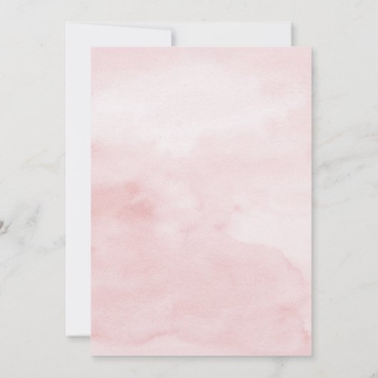 Blush Roze Rozen Vrijgezellenfeest Thee Brunch Kaart (Achterkant)