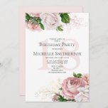 Blush Roze Rozen White 18th Birthday Kaart<br><div class="desc">Elegant modern botanisch blush roze waterverf floral (roos) and greenery on white garden-thema 18th verjaardagsfeest. Tekst,  lettertype,  tekengrootte en kleur zijn volledig aanpasbaar,  zodat deze kaart volledig aan uw behoeften kan worden aangepast.</div>