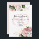 Blush Roze Rozen White 60th Birthday Kaart<br><div class="desc">Elegant modern botanisch blush roze waterverf floral (roos) and greenery on white garden-thema 60th verjaardagsfeest. Tekst,  lettertype,  tekengrootte en kleur zijn volledig aanpasbaar,  zodat deze kaart volledig aan uw behoeften kan worden aangepast.</div>