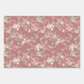 Blush roze rozen / wit, salie, oud Roos achtergron Inpakpapier Vel (Voorkant 2)