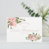 Blush roze rozen zullen je mijn jeneverbes zijn. kaart (Staand voorkant)