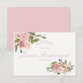 Blush roze rozen zullen je mijn jeneverbes zijn. kaart (Voorkant / Achterkant)