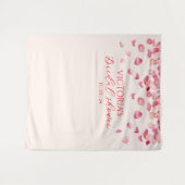 Blush roze rozenblaadjes Vrijgezellenfeest achterg Wandkleed (Voorkant (horizontaal))