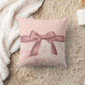 Blush roze ruffle polka dot kussen (Deken)