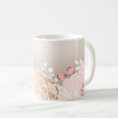 Blush Roze Rustieke Glam Bloemen Gepersonaliseerd Koffiemok (Voorkant rechts)