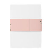 Blush Roze & Sage Groene Bloemen Bruiloft Uitnodigingen Wikkel (Achterkant Voorbeeld)