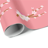 Blush roze Sakura CHerry Blossom Japans Cadeaupapier (Rol Hoek)