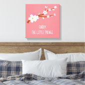 Blush roze Sakura Cherry Blossom Japans Canvas Afdruk (Insitu (Slaapkamer))