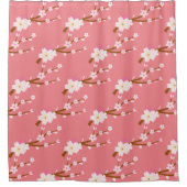Blush roze Sakura CHerry Blossom Japans Douchegordijn (Voorkant)