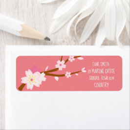 Blush roze Sakura CHerry Blossom Japans Etiket