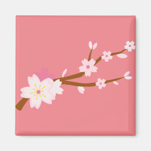 Blush roze Sakura CHerry Blossom Japans Magneet