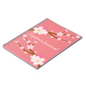 Blush roze Sakura CHerry Blossom Japans Notitieboek (Linkerzijde)