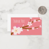 Blush roze Sakura CHerry Blossom Japans Notitiekaartje (Voorkant / Achterkant in situ)