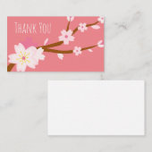 Blush roze Sakura CHerry Blossom Japans Notitiekaartje (Voorkant / Achterkant)