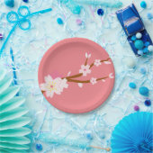 Blush roze Sakura CHerry Blossom Japans Papieren Bordje (Feest)