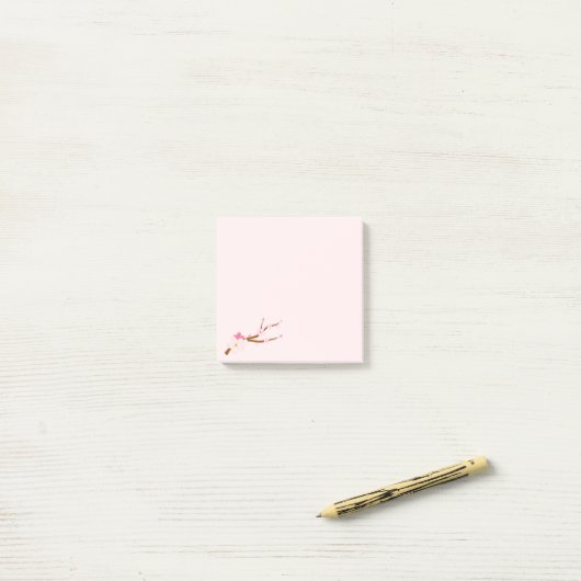 Blush roze Sakura CHerry Blossom Japans Post-it® Notes (Op bureau)