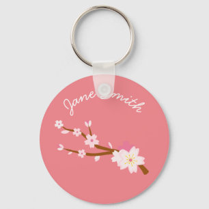 Blush roze Sakura CHerry Blossom Japans Sleutelhanger