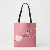 Blush roze Sakura CHerry Blossom Japans Tote Bag (Voorkant)