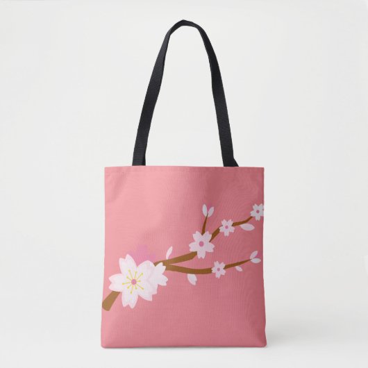 Blush roze Sakura CHerry Blossom Japans Tote Bag (Voorkant)