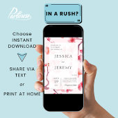 Blush Roze Sakura Japanse Kersenbloesem Bruiloft Kaart