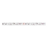 Blush Roze & Salie Girly Insect Monogram Grosgrain Lint (Voorkant)