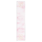 Blush roze salon business logo korte tafelloper (Voorkant)