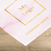 Blush roze salon business logo korte tafelloper