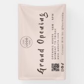 Blush Roze Salon QR Code Logo Wimper Nagel Boutiqu Spandoek (Verticaal)