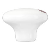 Blush Roze Satijn Boog Lint & Diamanten Elegant Keramische Knop (Zijkant)