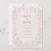 Blush roze Save the Date (Voorkant)