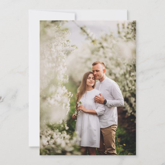 Blush roze Save the Date (Achterkant)